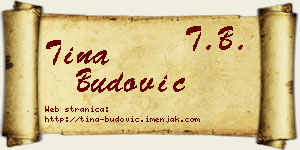 Tina Budović vizit kartica